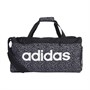 adidas Mens Linear Logo Duffel Bag Black/White/White