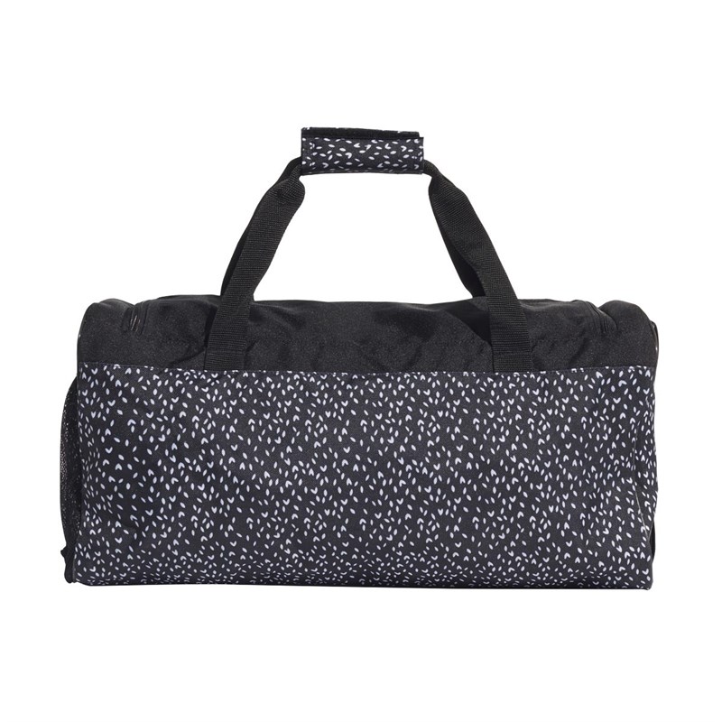 adidas Mens Linear Logo Duffel Bag Black/White/White