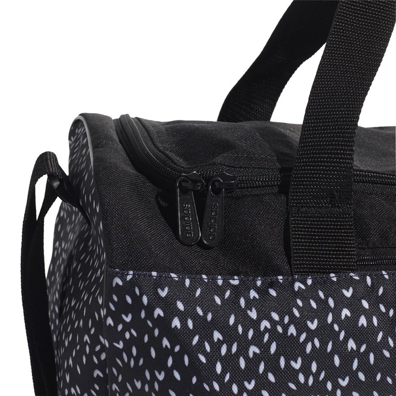 adidas Mens Linear Logo Duffel Bag Black/White/White