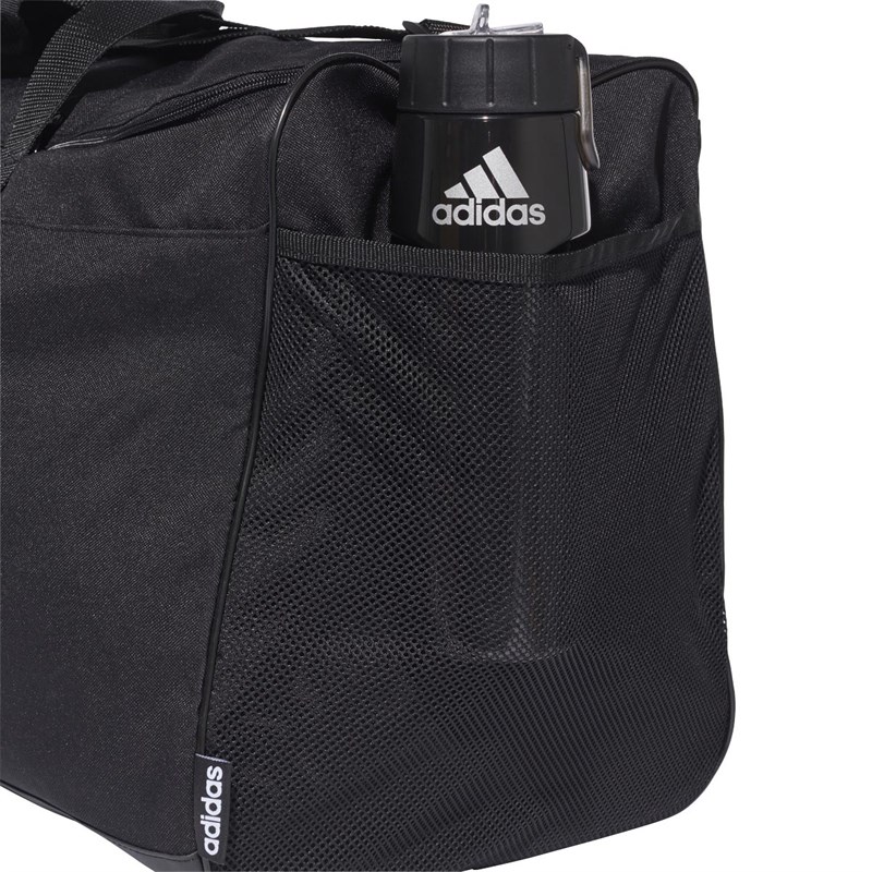 adidas Mens Linear Logo Large Duffel Bag Black/Black/White