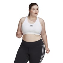 adidas Womens Don't Rest Alphaskin Padded Bra Top (Plus Size) White
