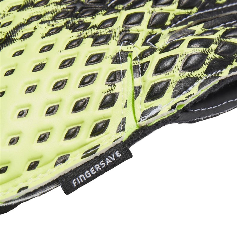 adidas Junior Predator 20 Match Fingersave Goalkeeper Gloves Signal Green/Black/White