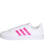 adidas Junior VL Court 2.0 Trainers Footwear White/Shocking Pink/Footwear White