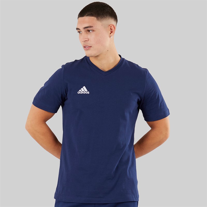 adidas Mens Entrada 22 T-Shirt Team Navy Blue