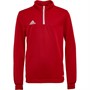 adidas Junior Entrada 22 1/4 Zip Training Top Team Power Red