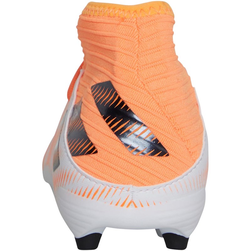 adidas Junior Nemeziz 3 FG Firm Ground Football Boots Footwear White/Core Black/Orange