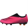 adidas Mens X GHOSTED.3 LACELESS FG FIRM GROUND Football Boots Shock Pink/Core Black/Screaming Orange