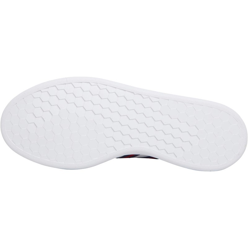 adidas Mens Grand Court Trainers Footwear White/Tech Indigo/Scarlet