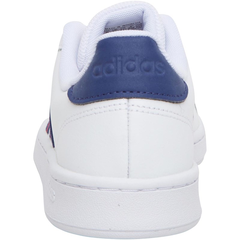 adidas Mens Grand Court Trainers Footwear White/Tech Indigo/Scarlet