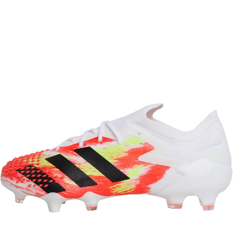 adidas Mens Predator Mutator 20.1 Low FG Firm Ground Football Boots Footwear White/Core Black/Pop