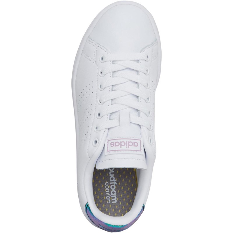 Buy adidas Womens Advantage Trainers Footwear White/Footwear White