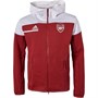 adidas Mens AFC Arsenal Z.N.E Hooded Jacket Active Maroon/White