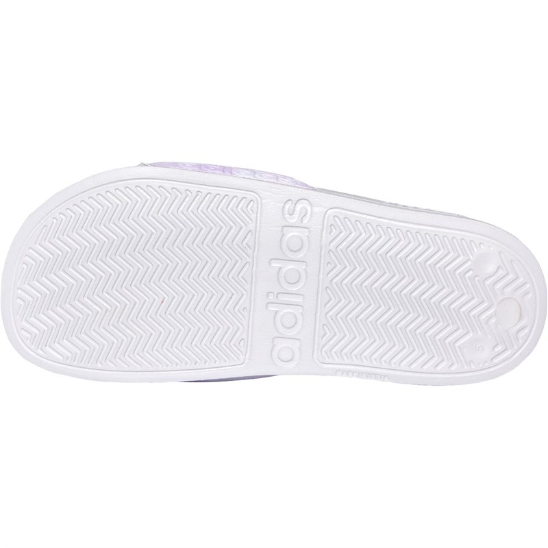 adidas Womens Adilette Shower Slides Dash Grey/Dash Grey/Clear Lilac