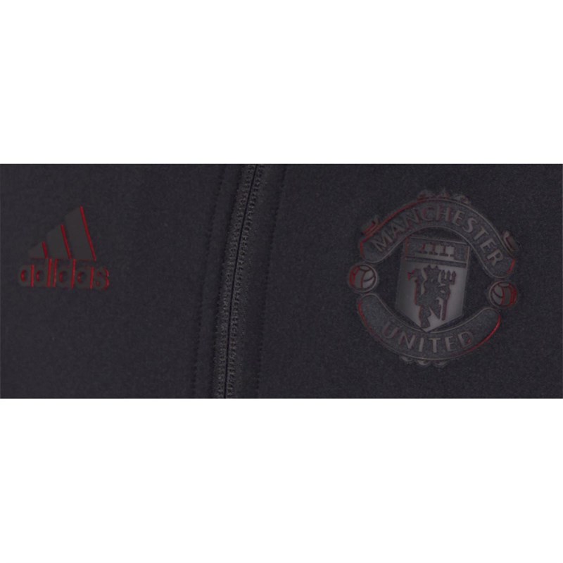 adidas Junior MUFC Manchester United Anthem Jacket Black/Real Red