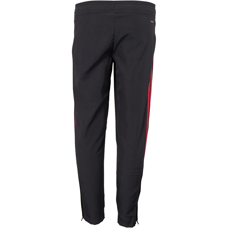 adidas Junior MUFC Manchester United Downtime Track Pants Black/Blaze Red/Core Pink