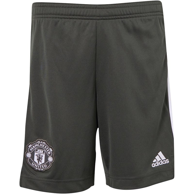 Buy adidas Junior MUFC Manchester United Away Shorts Legend Earth