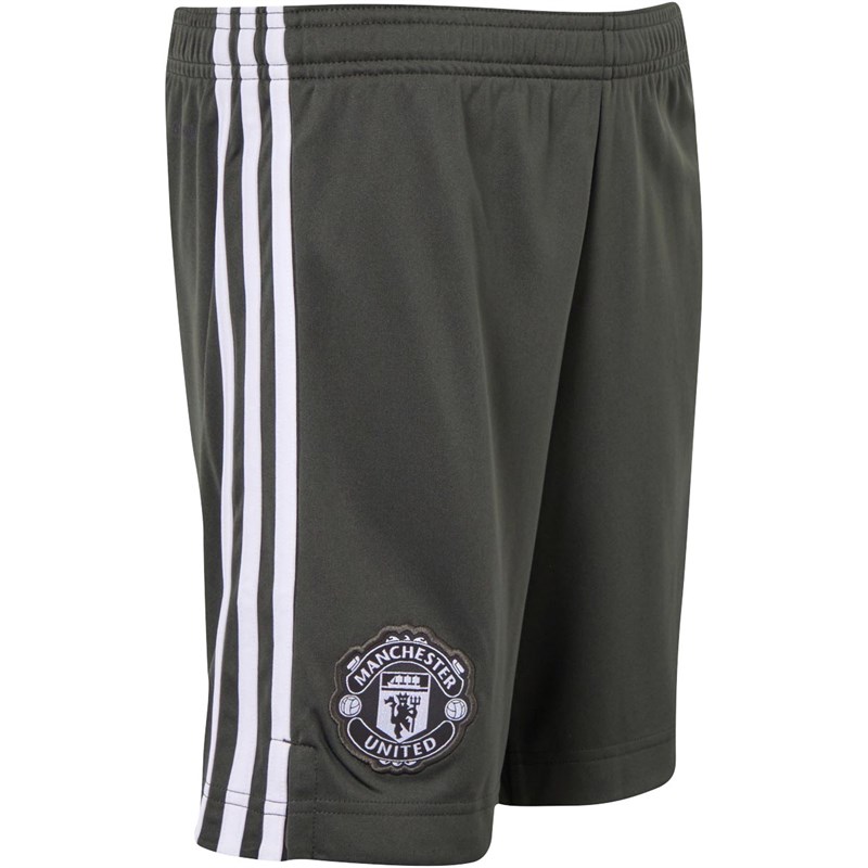 adidas Junior MUFC Manchester United Away Shorts Legend Earth