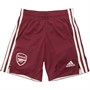 adidas Junior AFC Arsenal Away Shorts Noble Maroon/Cloud White