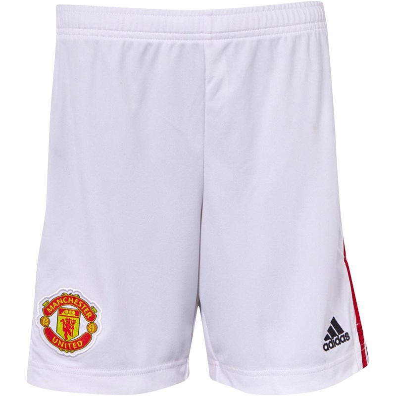 Buy adidas Junior MUFC Manchester United Home Shorts White