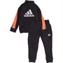 adidas Junior Badge Of Sport Colorblock Tracksuit Black/True Orange/White