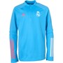 adidas Junior RMCF Real Madrid Training Top Bright Cyan