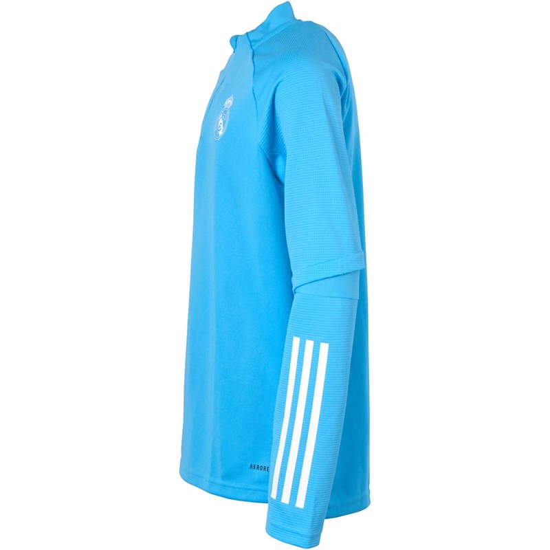 adidas Junior RMCF Real Madrid Training Top Bright Cyan
