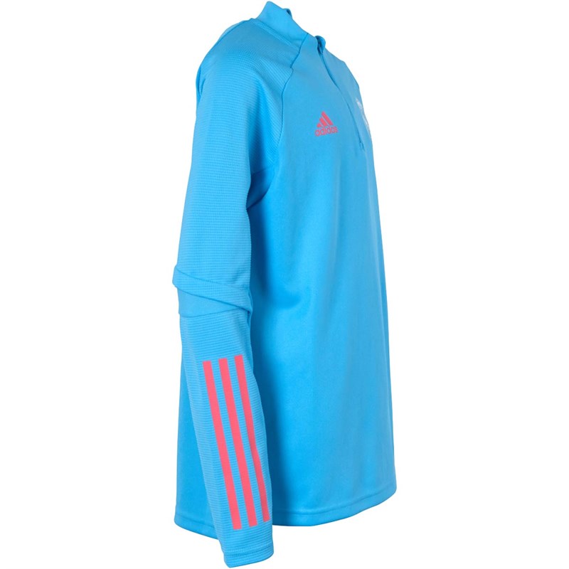adidas Junior RMCF Real Madrid Training Top Bright Cyan