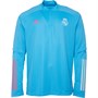 adidas Mens RMCF Real Madrid Training Top Bright Cyan