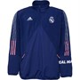 adidas Herren RMCF REAL MADRID Travel 1/4 ZIP Sweatshirts Blau