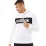adidas Męskie Linear Logo Bluzy z kapturami Biały