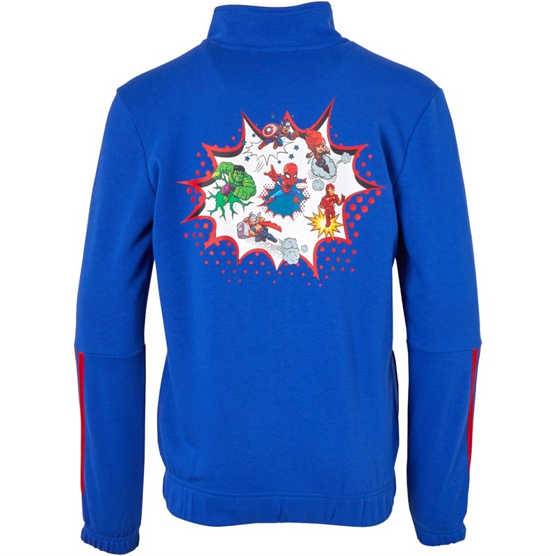 adidas Kids Marvel Superhero Adventures Full Zip Sweatshirt Royal Blue/Legend Ink/Vivid Red