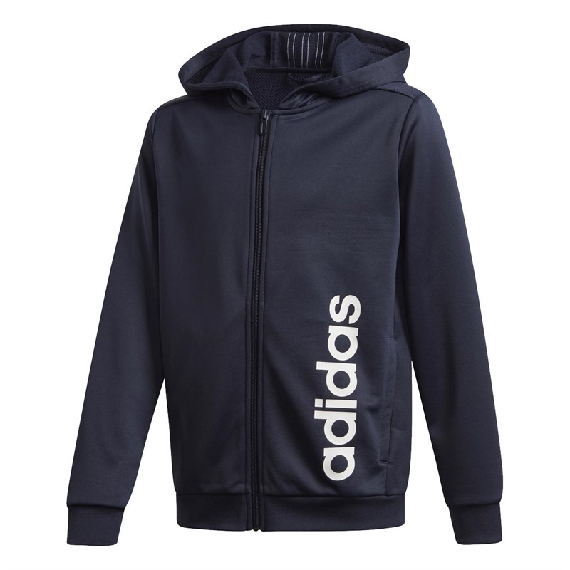 adidas Kids 3Stripes Full Zip Hoodies Blauw