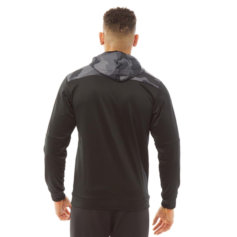 Buy adidas Mens Full Zip Hooded Track Top Black Buy adidas Mens Full Zip Hooded Track Top Black