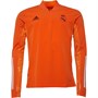adidas Mens RMCF Real Madrid European 1/4 ZIP Training Top Orange