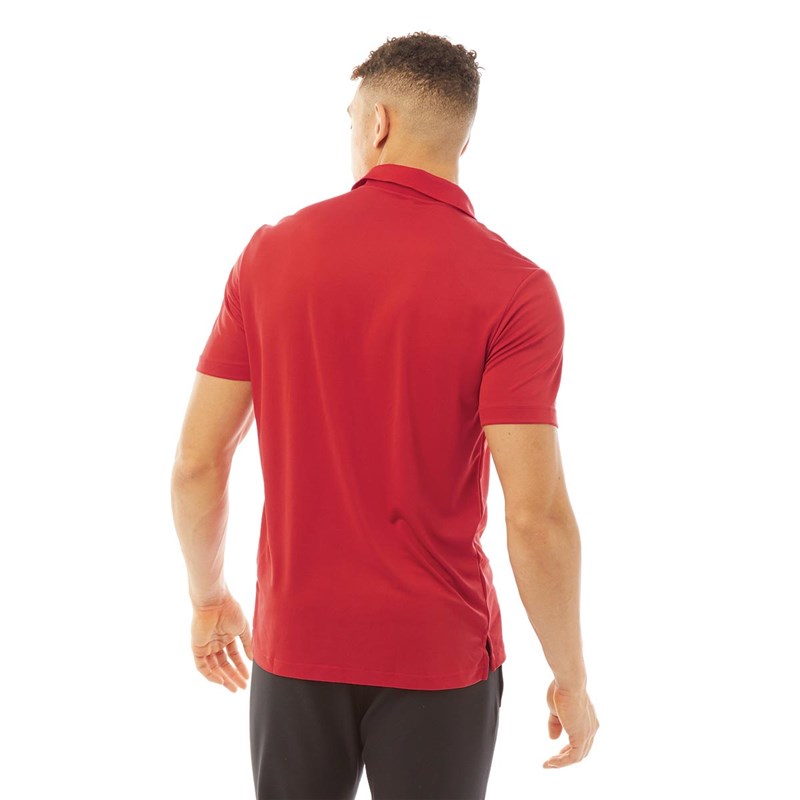 adidas Męskie Performance GOLF Polo Koszulki Polo z Krótkim Rękawem Czerwony