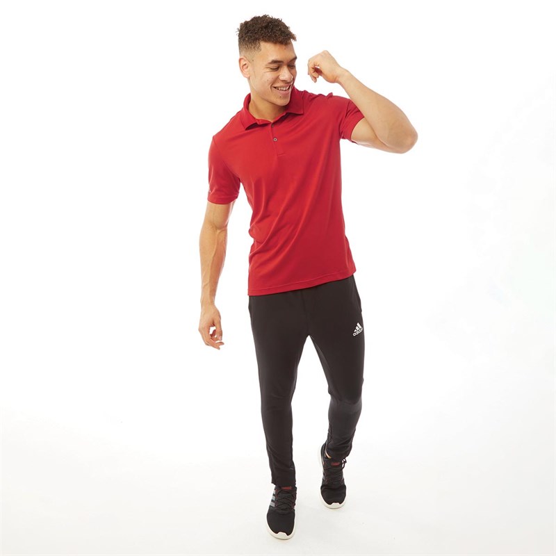 adidas Męskie Performance GOLF Polo Koszulki Polo z Krótkim Rękawem Czerwony