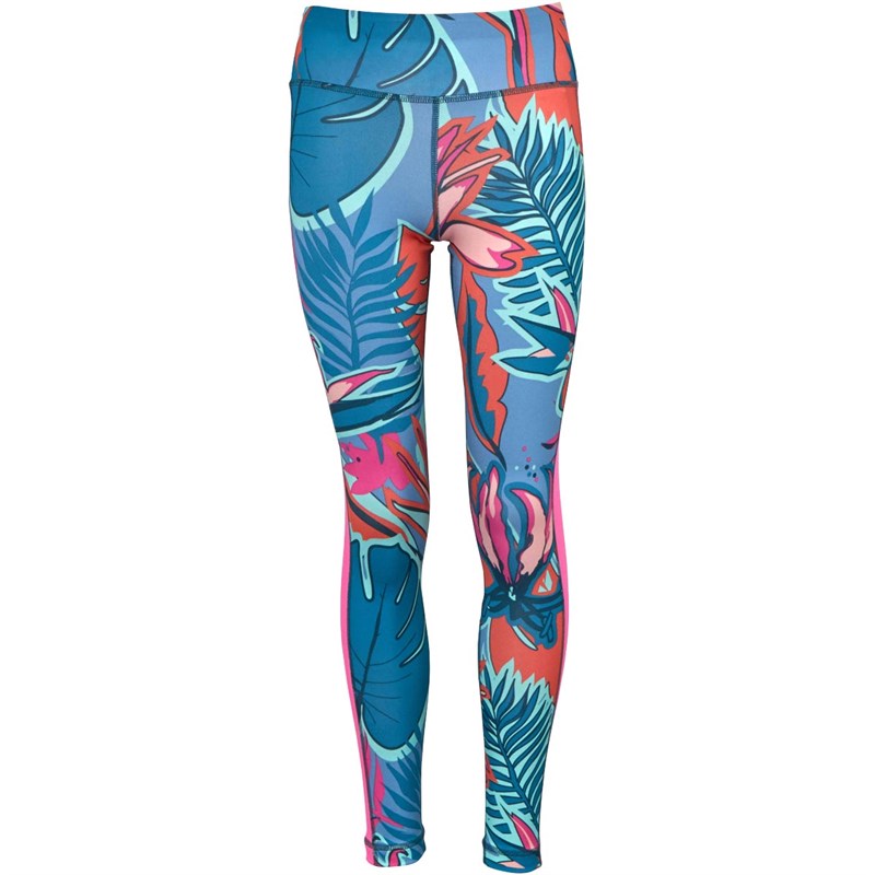 adidas Junior Aeroready Aop Tight Leggings White/Haze Blue/True Orange