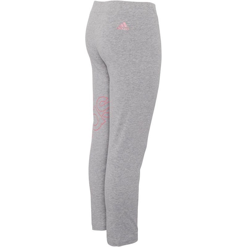 adidas Junior Essentials Logo 7/8 Leggings Medium Grey Heather/Hazard Rose