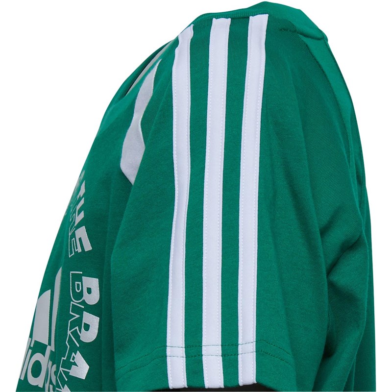 adidas Junior Bold T-Shirt Core Green/White