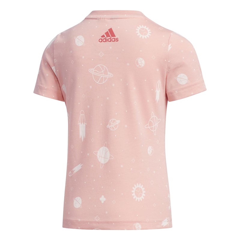 adidas Kids Style Summer T-Shirt Glow Pink