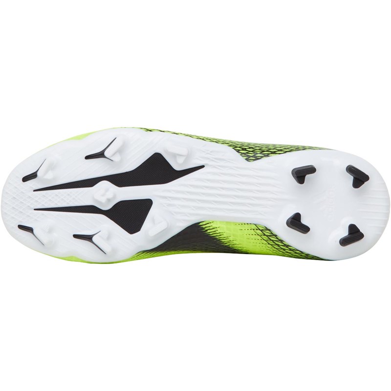 adidas Kids X Ghosted.3 Laceless Firm Ground Football Boots Solar Yellow/Core Black/Royal Blue