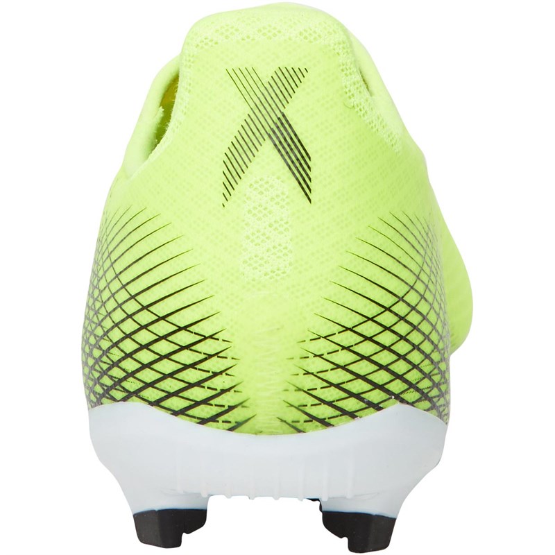 adidas Kids X Ghosted.3 Laceless Firm Ground Football Boots Solar Yellow/Core Black/Royal Blue