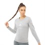 adidas Womens Essentials Stacked Logo Sweatshirt Medium Grey Heather