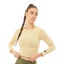 adidas Womens Formotion Cropped Training T-Shirt Haze Beige