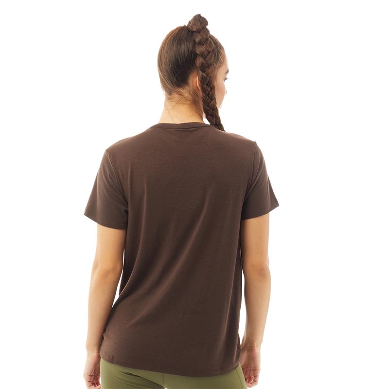 adidas Womens Aeroready T-Shirt Dark Brown