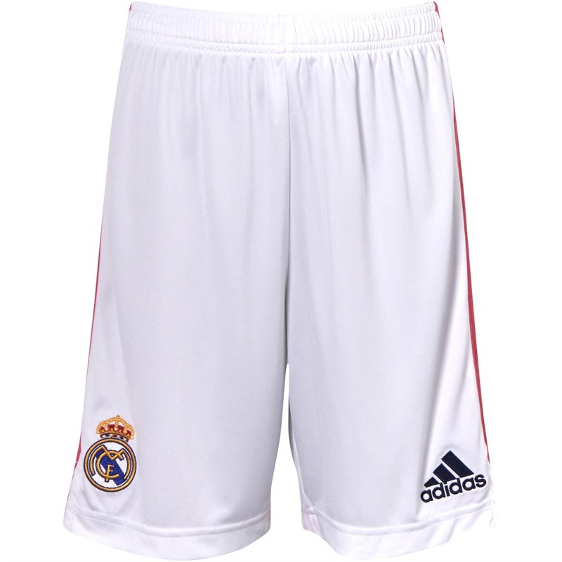 adidas Junior RMCF Real Madrid Home Kit White