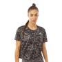 adidas Womens Fast Primeblue Graphic T-Shirt Grey Four/Multi Colour