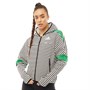 adidas Womens Z.N.E. Sportswear Stripe Allover-Print Hoodie Black/White