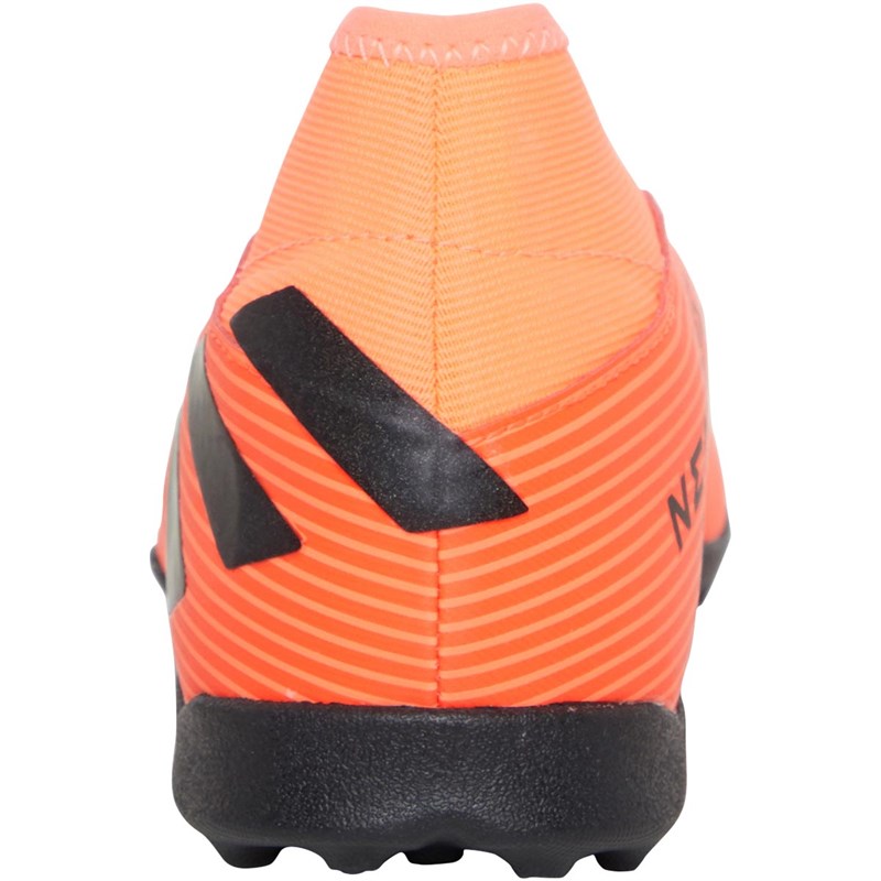 adidas Kids Nemeziz 19.3 Laceless TF Astro Football Boots Signal Coral/Core Black/Solid Red