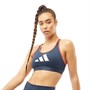 adidas Womens Medium Support Don't Rest 3 Bar Bra Top Crew Navy/Crew Red/White